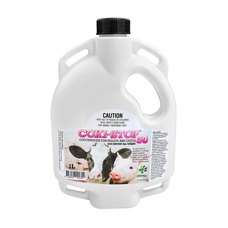 Abbey Coxi-Stop 50 Coccidiocide for Piglets & Cattle 1L