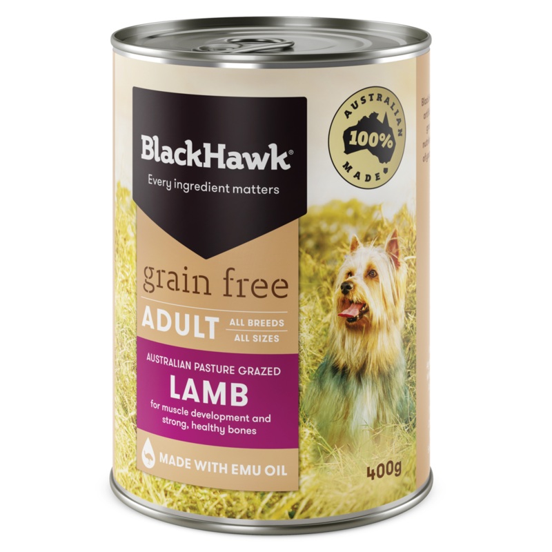 Black Hawk Grain Free Adult Lamb Wet Dog Food 400g x 12