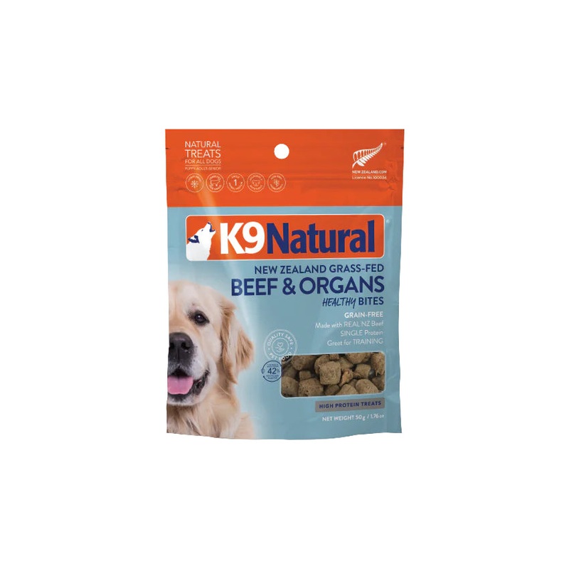K9 Natural Beef Healthy Bites Dog Treats 50g