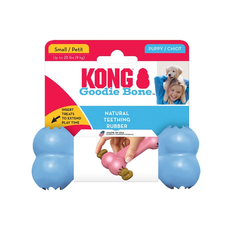 KONG Puppy Goodie Bone|Pink|Blue
