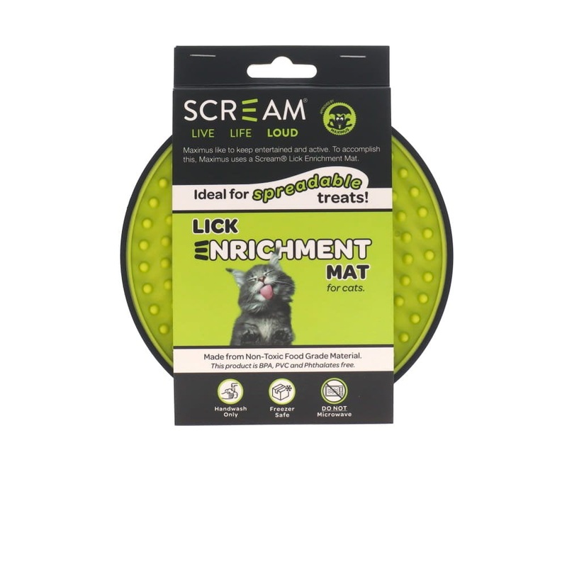 Scream Cat Lick Enrichment Mat for Crate/Cage – Round