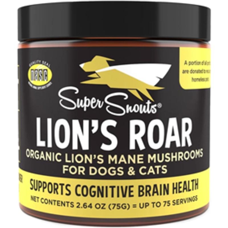 Super Snouts Lion’s Roar Organic Mushrooms for Dogs & Cats 75g