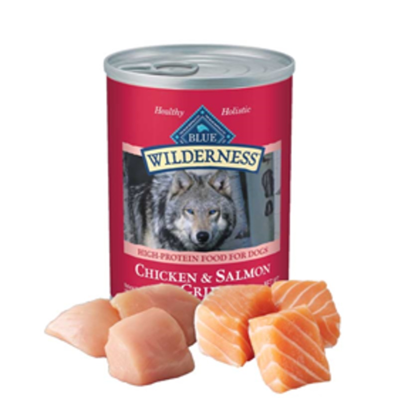 Blue Buffalo BLUE Wilderness Salmon & Chicken Grill Can Dog Food, 12.5 oz.