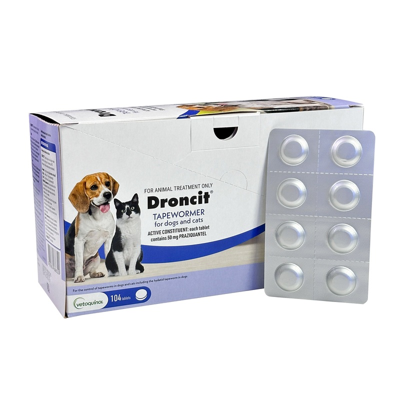 Droncit Tapewormer for Dogs and Cats 104’s