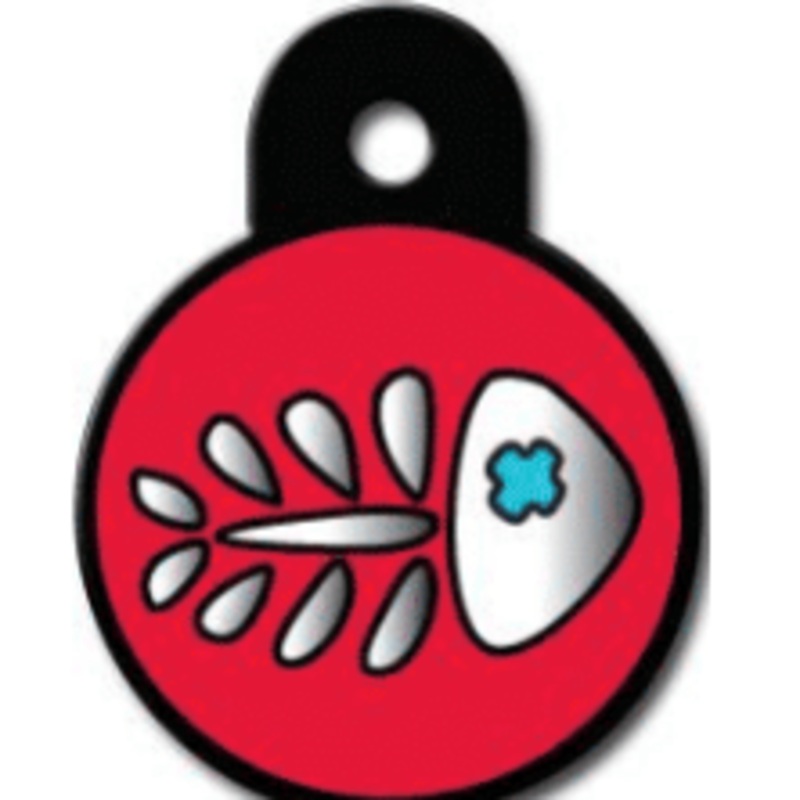 I.D Tag Fishy Red Circle Small 2.1×2.3cm