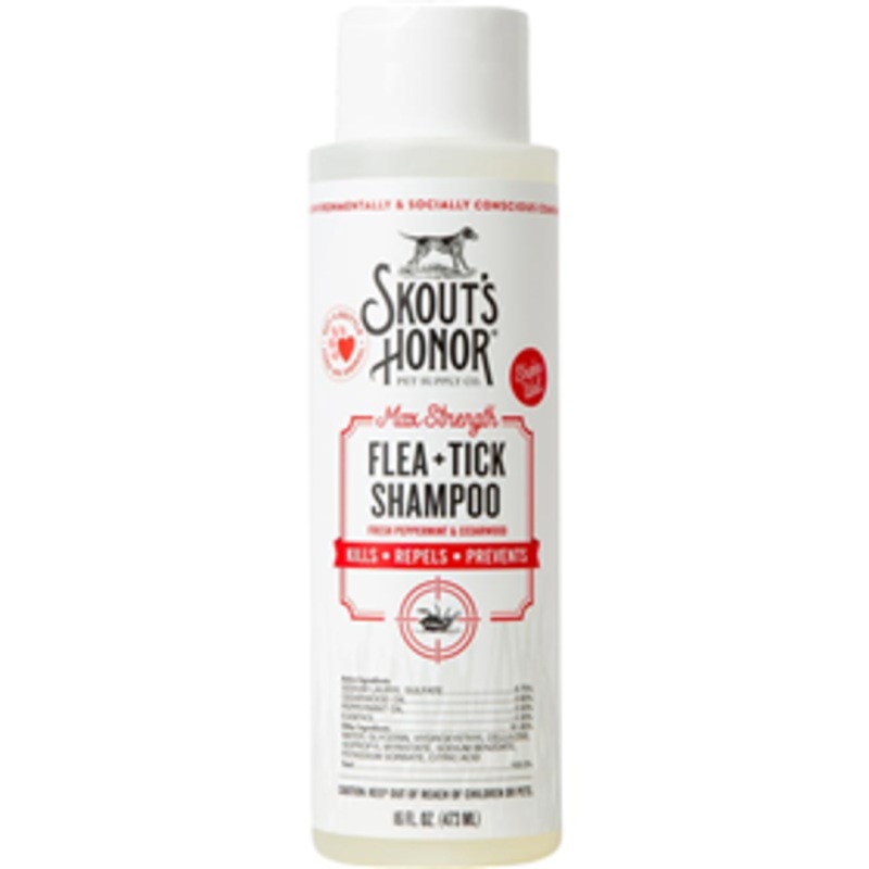 Skouts Honor Max Strength Flea+Tick Shampoo 16 oz.
