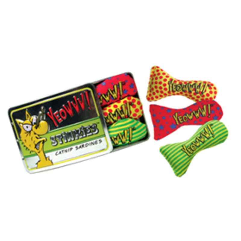 Yeowww! 3 pk. Stinkies Tin Catnip Sardine Toys