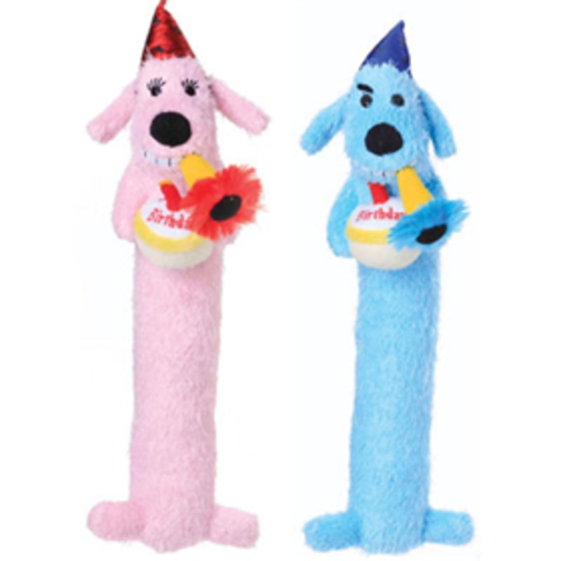 12in Loofa Dog Birthday Assorted