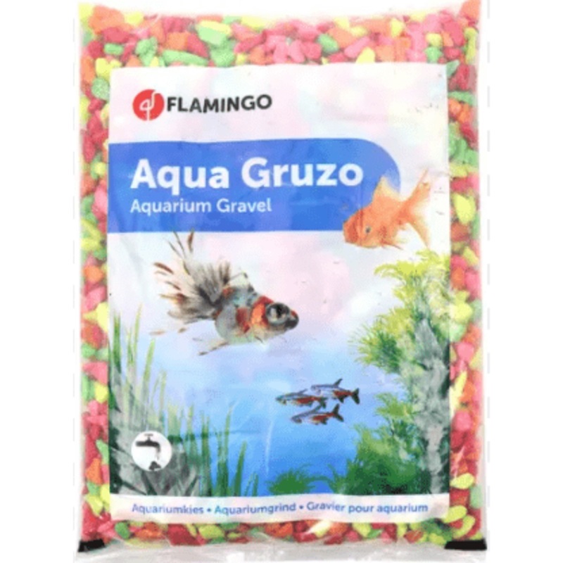 Aqua Gruzo Aquarium Gravel 4-7mm – Glitter Neon Rainbow Mix 1kg