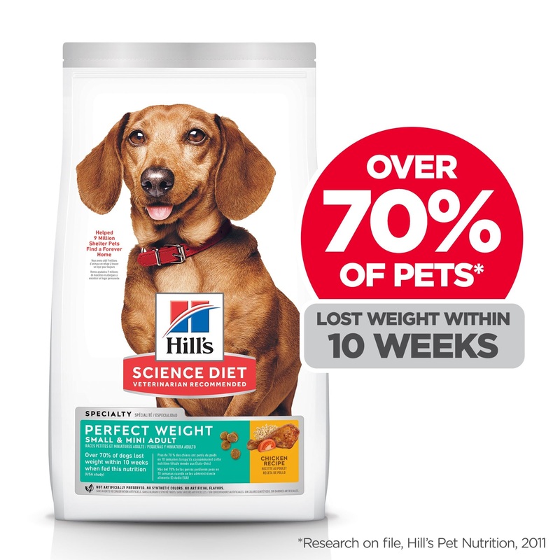 Hill’s Science Diet Adult Perfect Weight Small & Mini Dry Dog Food, Chicken Recipe