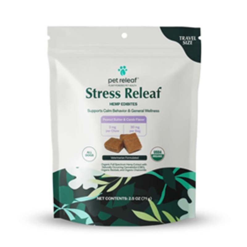 Pet Releaf Stress Releaf Edibites Peanut Butter and Carob Flavor