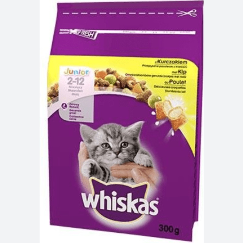Whiskas Junior 2-12months Dry Food Chicken 300gr