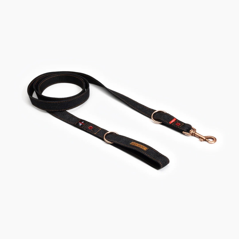 EzyDog Black Denim Vario 4 Multi-function Leash