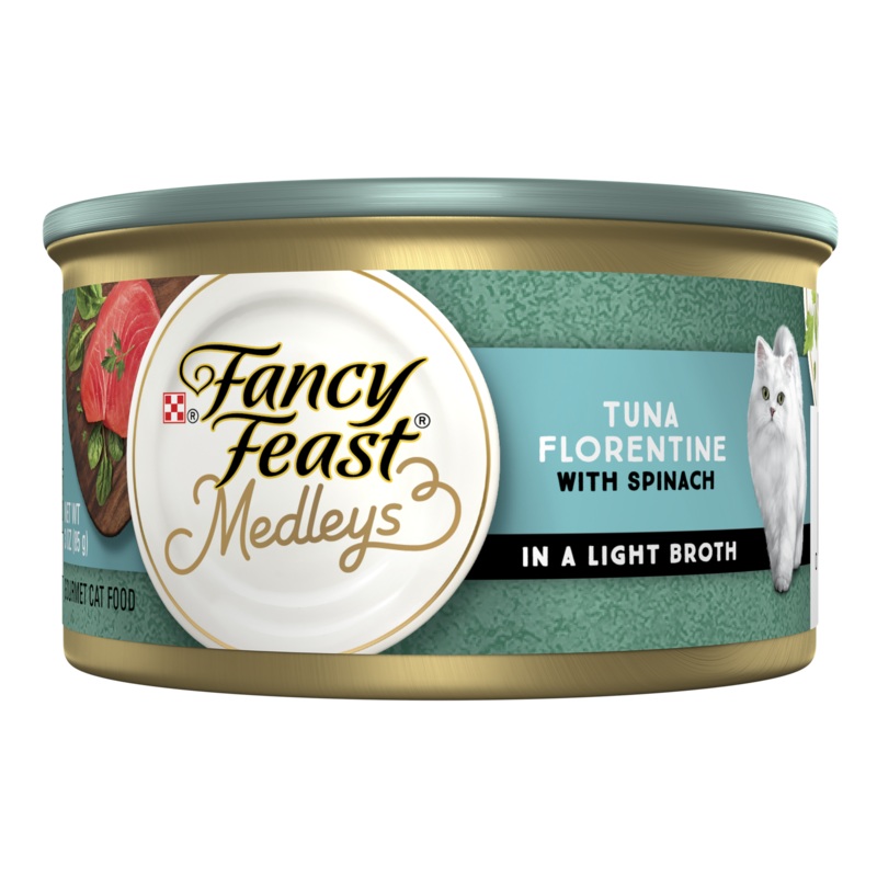 Fancy Feast Medleys Tuna Florentine With Garden Greens Adult Wet Cat Food 85g x 24