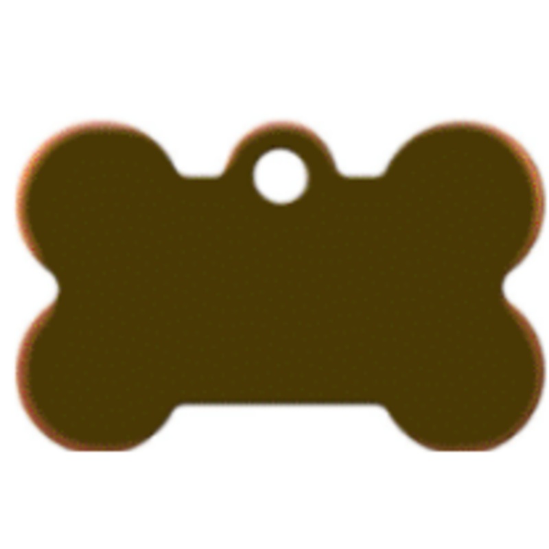 I.D Tag Small Bone Oil Rubbed Bronze 3×1.9cm