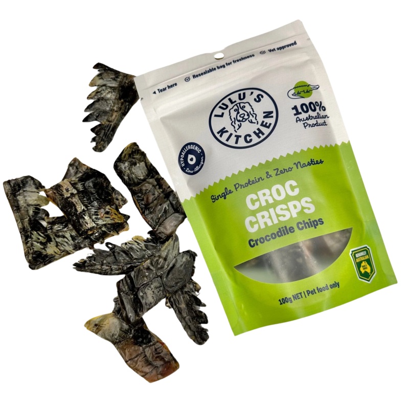 Lulu’s Kitchen Croc Crisps Crocodile Chips Dog Treat 100g