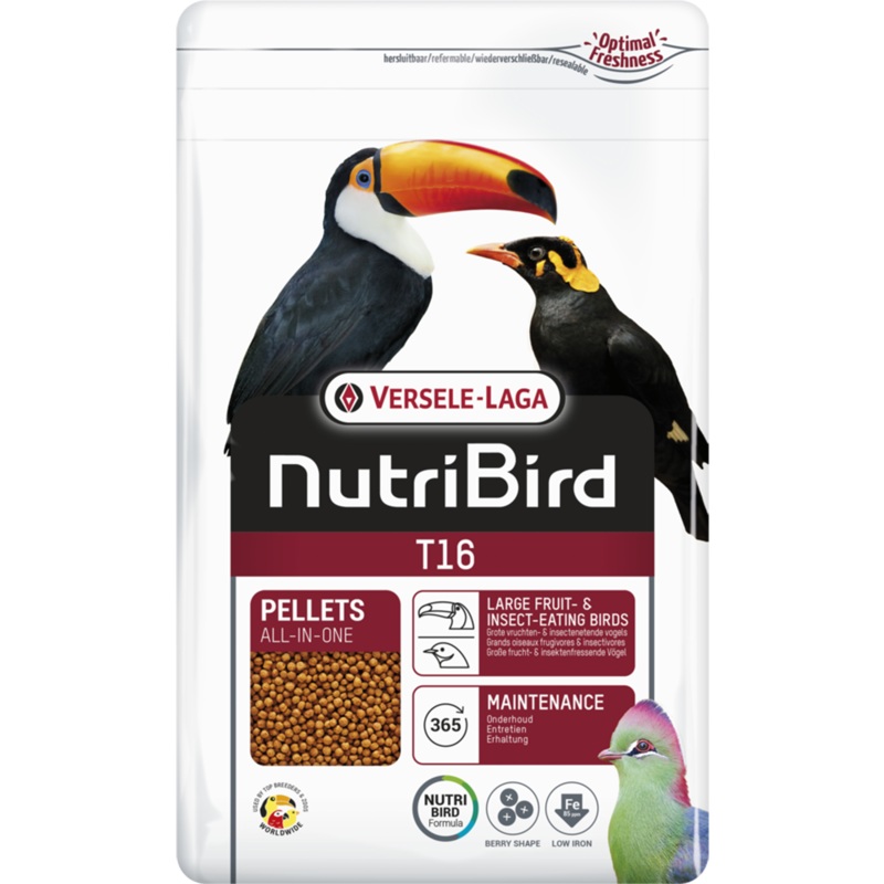 Versele-Laga NutriBird T16 Pellets – Large Fruits & Insect Eating Birds 700g