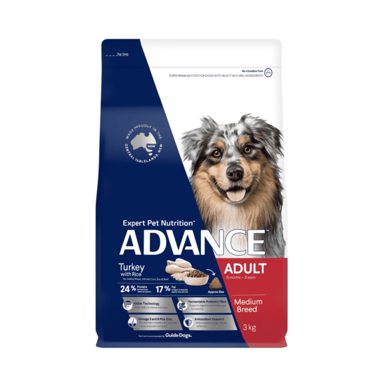 Advance Total Wellbeing Medium Breed Turkey with Rice Adult Dog Dry Food