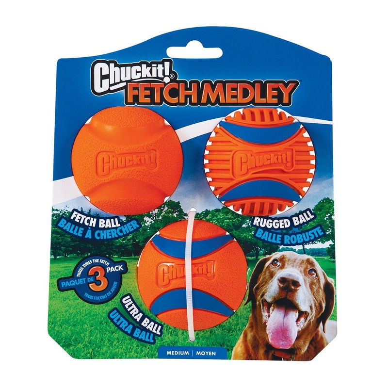Chuckit! Fetch Medley Ball Set Medium Gen 3 – 3 Pack