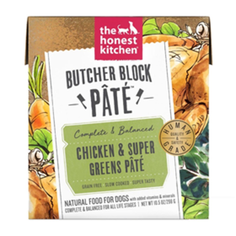 The Honest Kitchen Butcher Block Pate Chicken & Super Greens 10.5 oz.