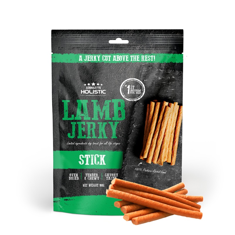 Absolute Holistic Dog Treats Lamb Jerky Stick 100g