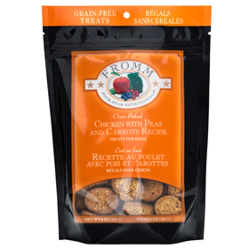 Fromm Four-Star Nutritionals Grain-Free Chicken with Carrots & Peas Recipe Dog Treats 8oz.