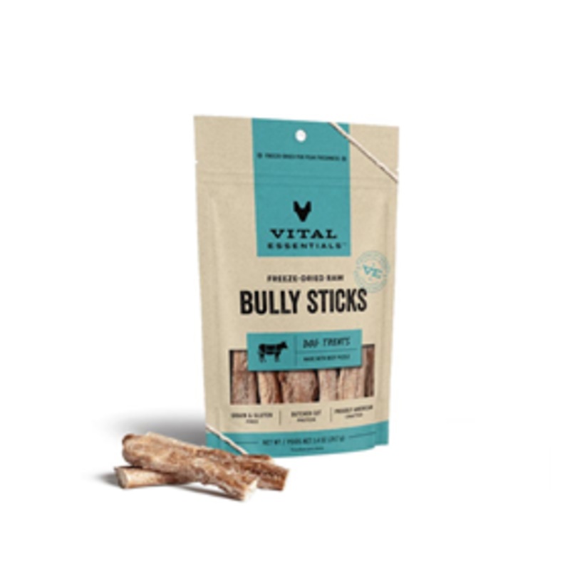 Vital Essentials Freeze-Dried Raw Bully Sticks Dog Treats 1.4 oz.