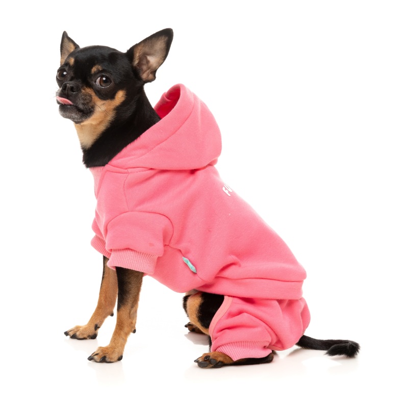 FuzzYard Chillin’ Dog Tracksuit Pink