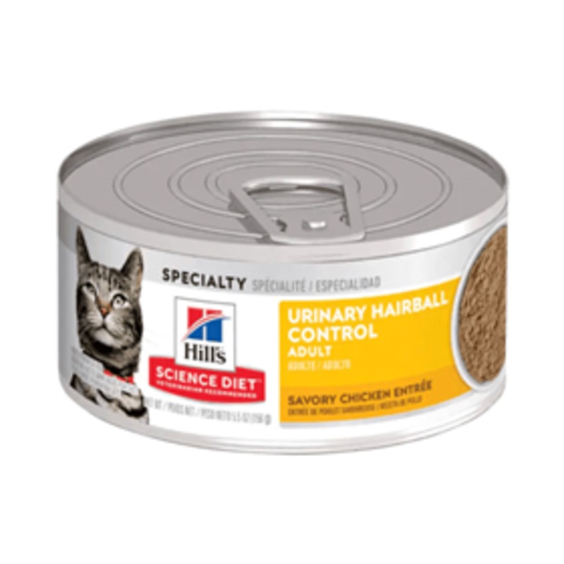 Hill’s Science Diet Adult Urinary Hairball Control Savory Chicken Entree 5.5 oz.