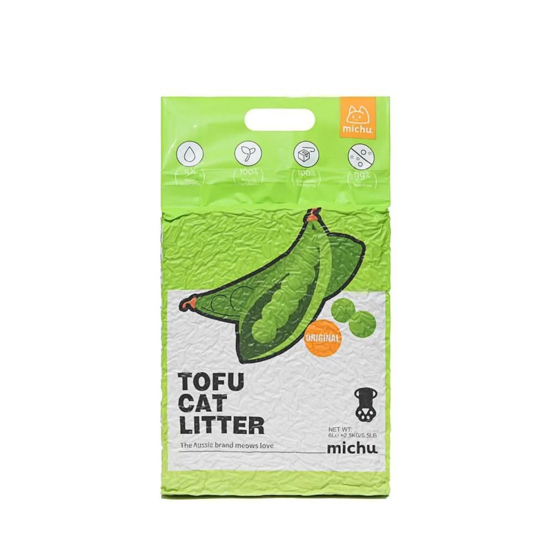 Michu Natural Clumping Tofu Cat Litter Original 6L