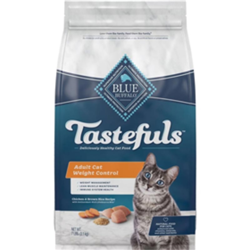 Blue Buffalo Tastefuls Adult Cat Weight Control Chicken & Brown Rice Recipe 7 lbs.