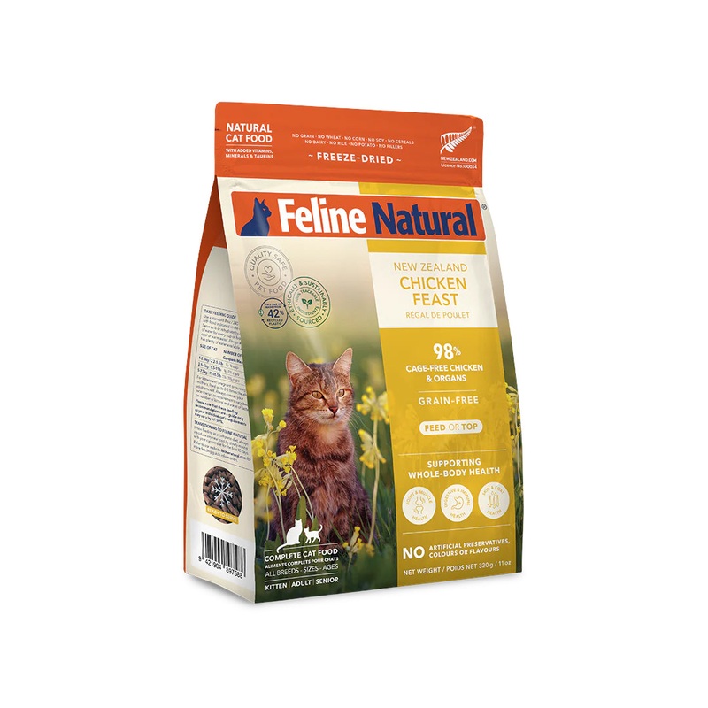 Feline Natural Chicken Feast Freeze-Dried Cat Food 320g