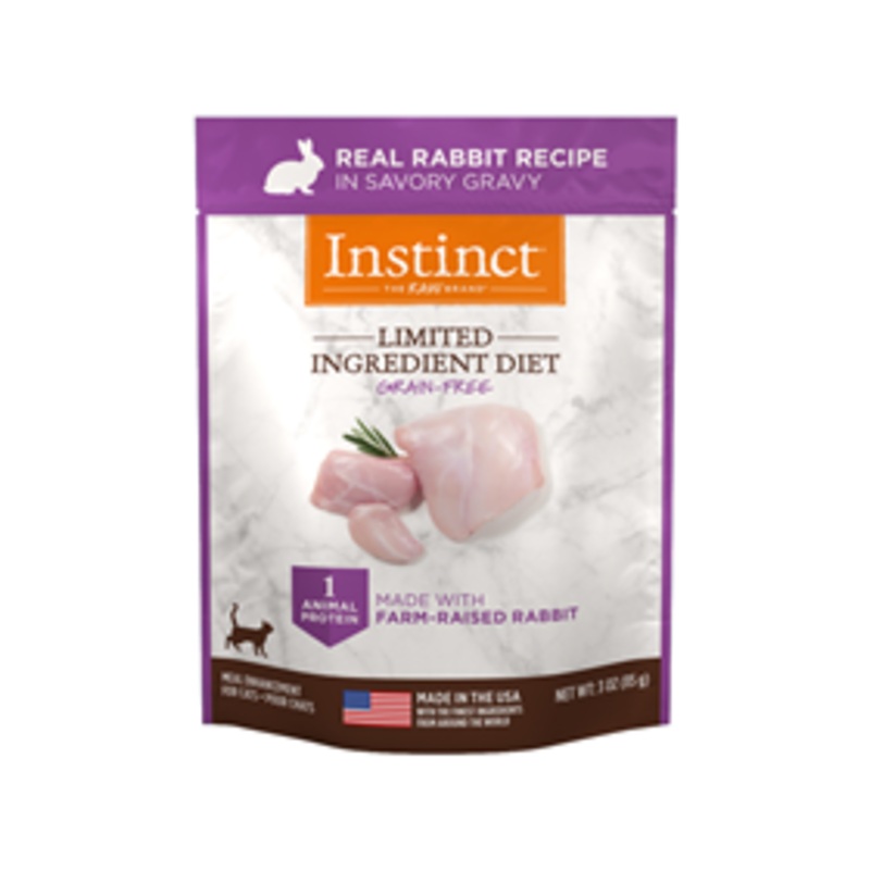 Natures Variety Instinct Limited Ingredient GF Real Rabbit in Savory Gravy for Cats 3 oz