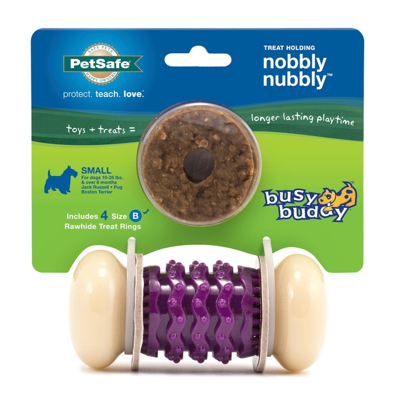 PetSafe Busy Buddy Nobbly Nubbly Treat Holding Dog Toy  Strong Chewers