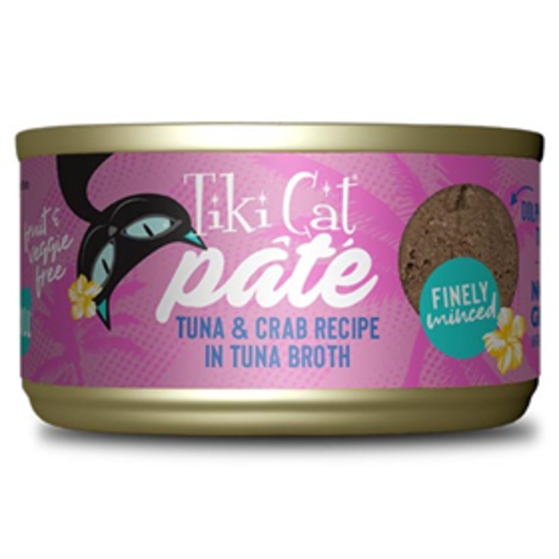 Tiki Cat Pate Tuna & Crab Recipe in Tuna Broth 2.8 oz.