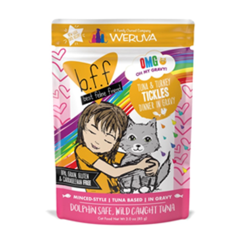 WERUVA Tuna & Turkey Tickles Dinner in Gravy Cat Food 3 oz