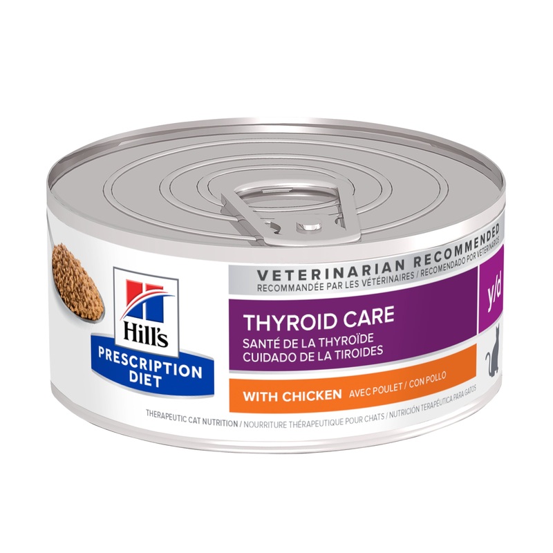 Hill’s Prescription Diet y/d Thyroid Care Canned Cat Food 156g x 24