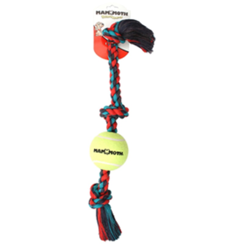 Mammoth Flossy Chews Rope Tug 36 with 6 Tennis Ball