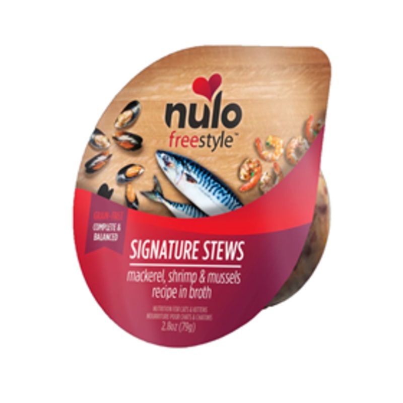 Nulo Freestyle Signature Stews Mackerel Shrimp & Mussel Recipe in Broth 2.8 oz