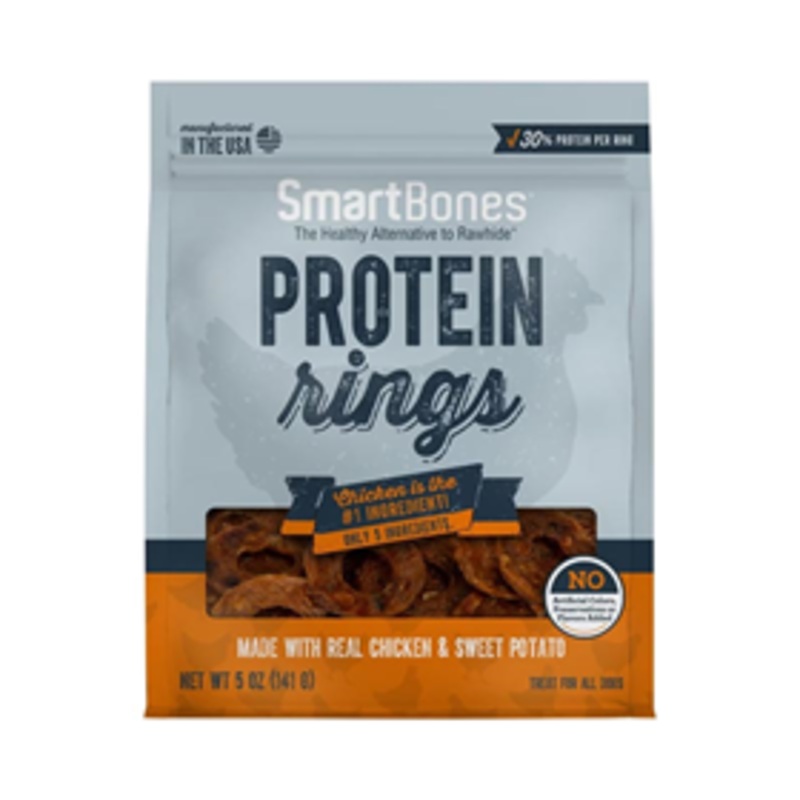 SmartBones Protein Rings with Real Chicken & Sweet Potato Treat for Dogs