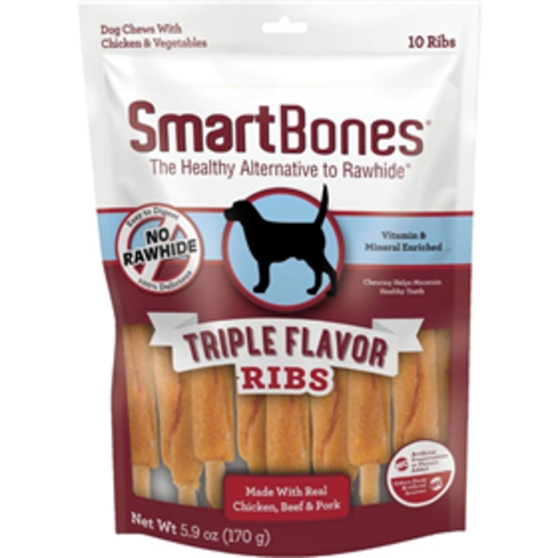 SmartBones Triple Flavor Ribs Made with Real Chicken, Beef & Pork