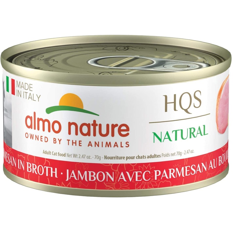 Almo Nature HQS Made in Italy Ham With Parmesan In Broth Canned Cat Food