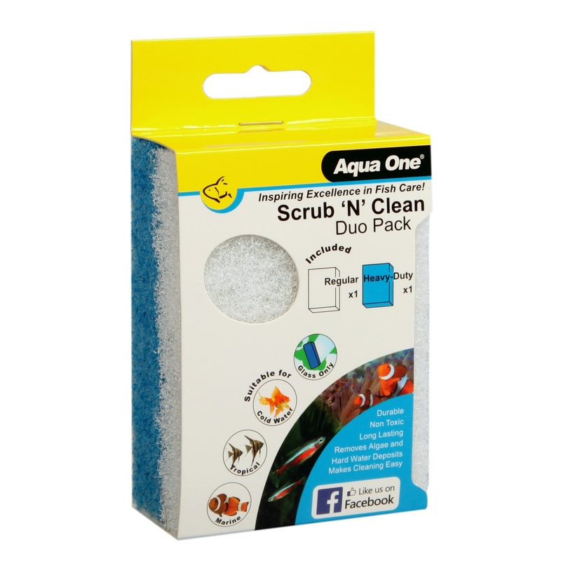Aqua One Scrub N Clean Algae Pad Duo Pack