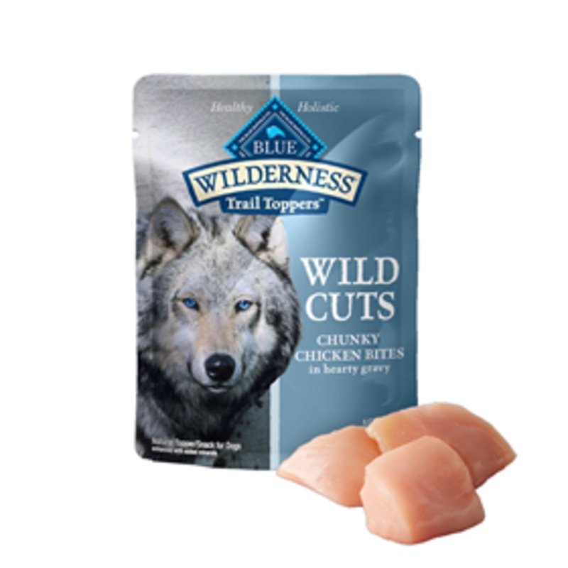 Blue Buffalo Blue Wilderness Wild Cuts Trail Toppers Chunky Chicken Bites in Hearty Gravy 3 oz