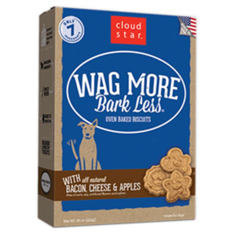 Cloud Star Wag More Bark Less Oven-Baked Biscuits with Bacon, Cheese, and Apple