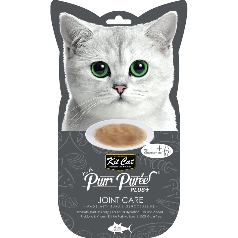 Kit Cat Purr Puree Plus Cat Treat Joint Care 4 x15g