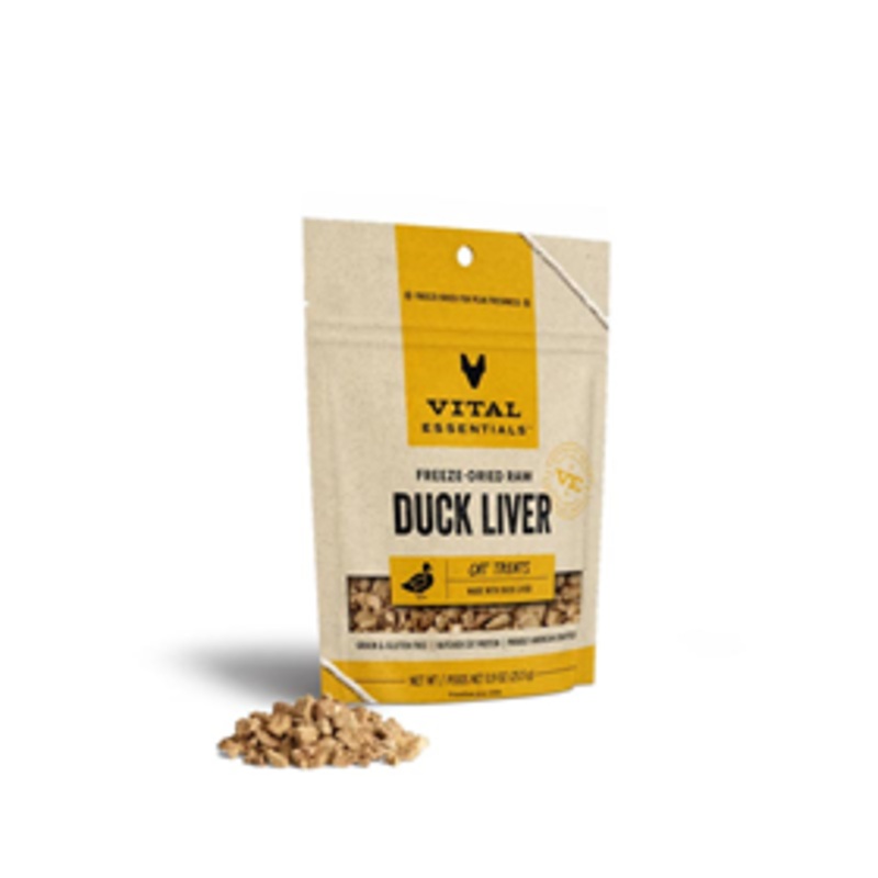 Vital Essentials Freeze-Dried Raw Duck Liver Cat Treats 0.9 oz.