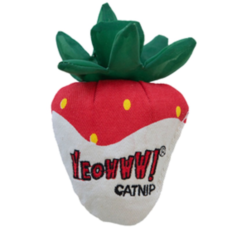 Yeowww! White Chocolate Covered Strawberry Catnip Toy