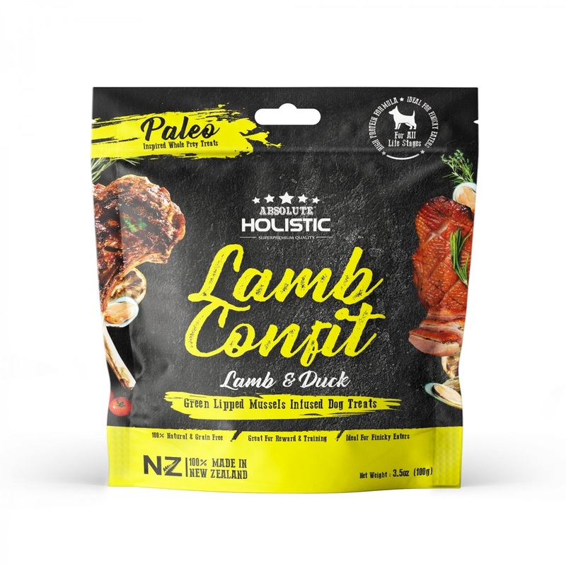 Absolute Holistic Lamb & Duck Confit Dog Treats 200g
