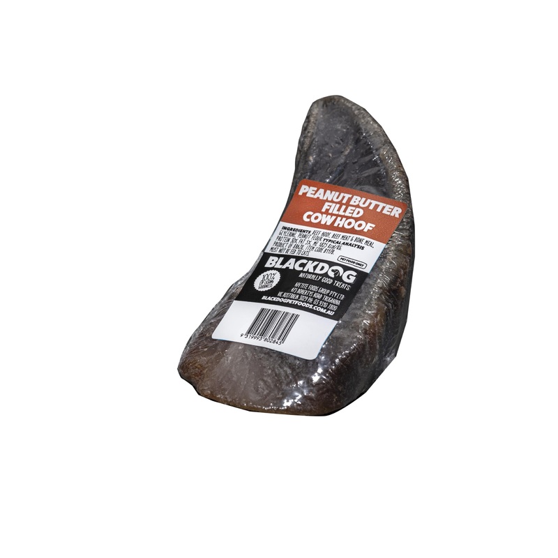 Blackdog Filled Cow Hoof Peanut Butter Dog Treat